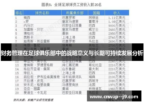 财务管理在足球俱乐部中的战略意义与长期可持续发展分析